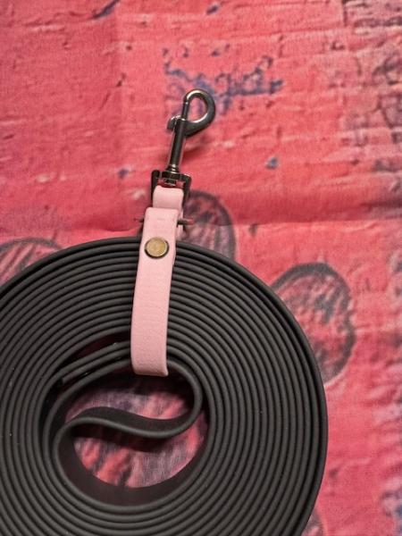 Schleppleinenhalter Pastell Rosa 13mm Silberner Karabiner
