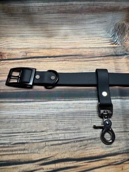 Schlaufe Schwarz 19mm vernickelter Stahl Silber Scherenkarabiner groß