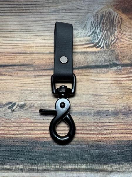 Schlaufe Schwarz 19mm vernickelter Stahl Schwarz Scherenkarabiner groß