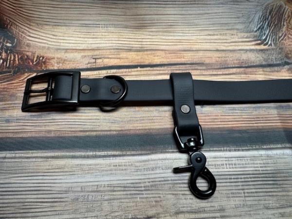 Schlaufe Schwarz 19mm vernickelter Stahl Schwarz Scherenkarabiner