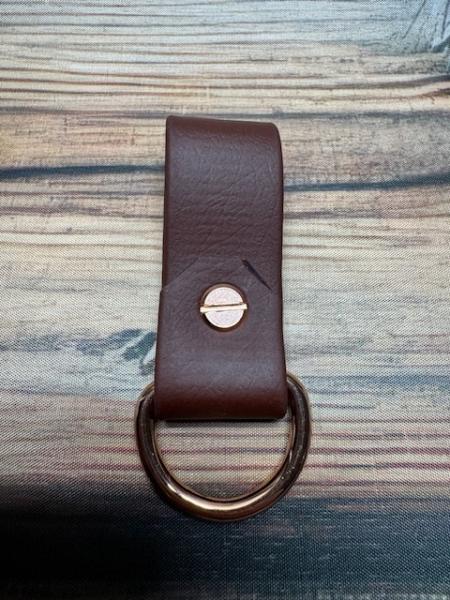 Schlaufe Saddle Brown 25mm vernickelter Stahl Rosegold D-Ring 25mm