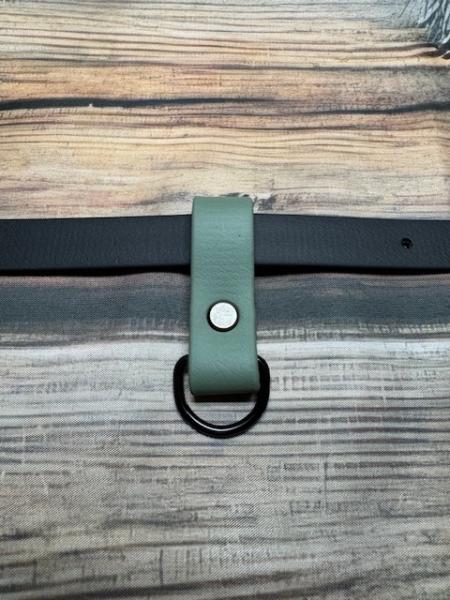 Schlaufe Foggy Green 19mm vernickelter Stahl Schwarz D-Ring 20mm