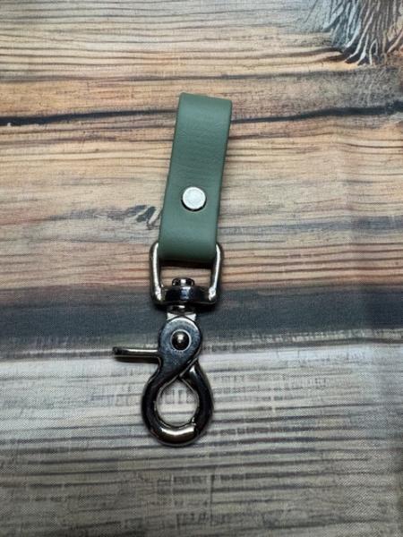 Schlaufe Foggy Green 19mm vernickelter Stahl Scherenkarabiner