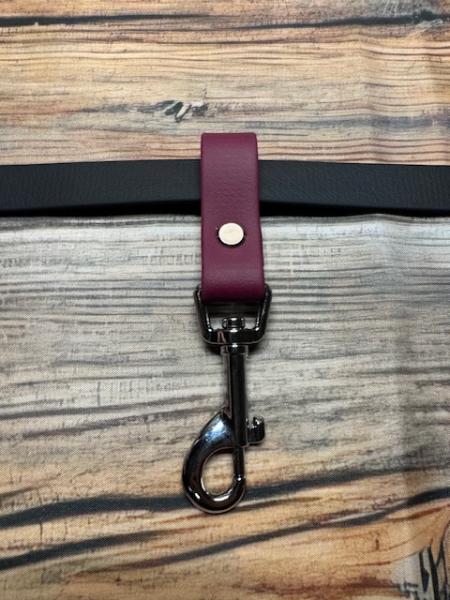 Schlaufe Weinrot 19mm vernickelter Stahl Bolzenkarabiner