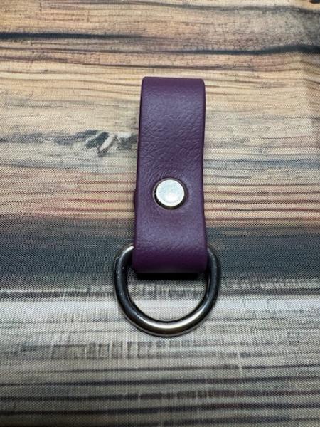 Schlaufe Aubergine 19mm Edelstahl D-Ring 20mm