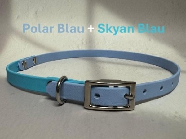 Schnallenhalsband zweifarbig 13 mm