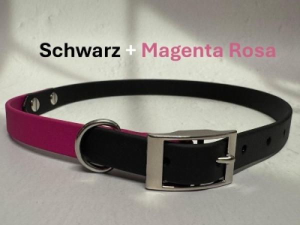 Schnallenhalsband zweifarbig 16 mm