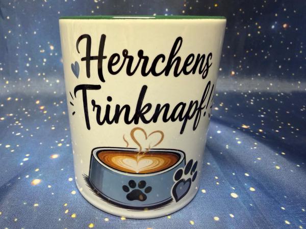 Trinktasse Herrchens Trinknapf grün ( 325 ml )