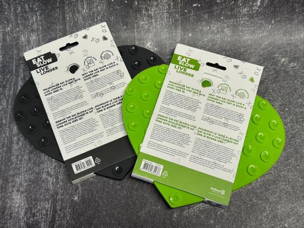 Eat Slow Live Longer Schleckmatte in Herzform